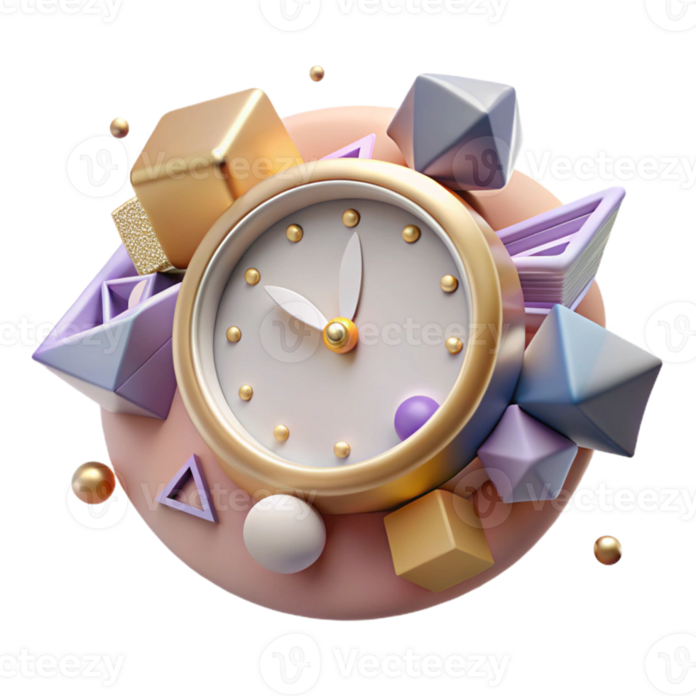 stunning artistic Clock Cutout with Hour and Minute Hands genuine png