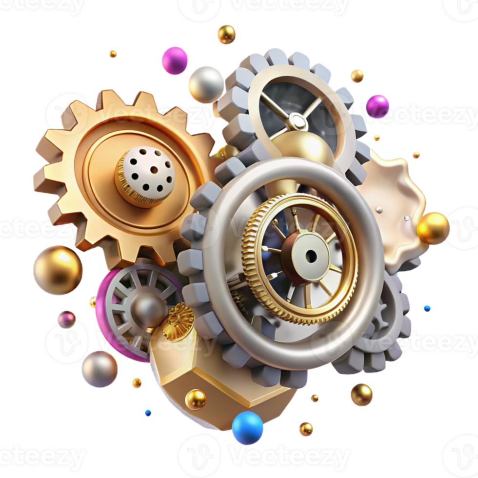 stunning vintage Clock Gears Rotating Cutout Isolated Element exclusive png