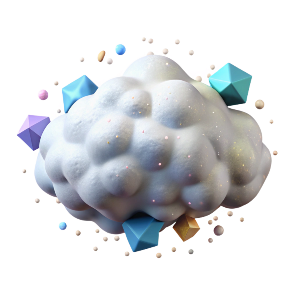 serene creative Cloud Cutout with Fluffy White Texture exclusive png
