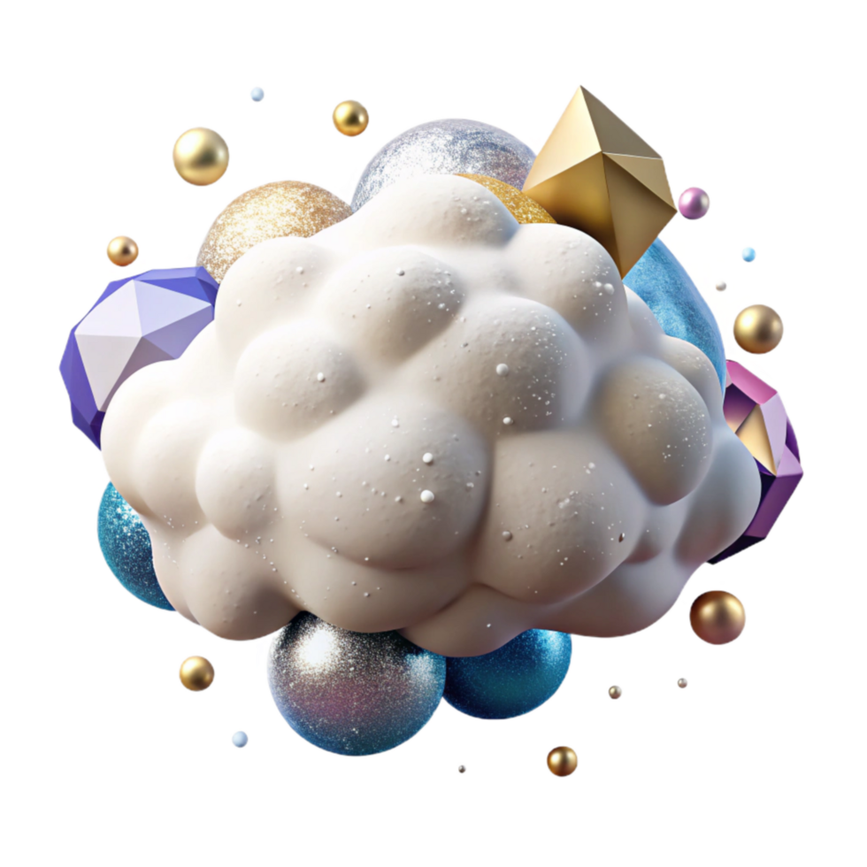 elegant rustic Cloud Cutout with Fluffy White Texture genuine png