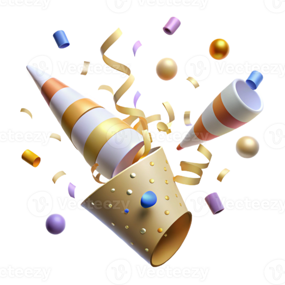 magnificent modern Confetti Streamers Falling Down Isolated genuine png