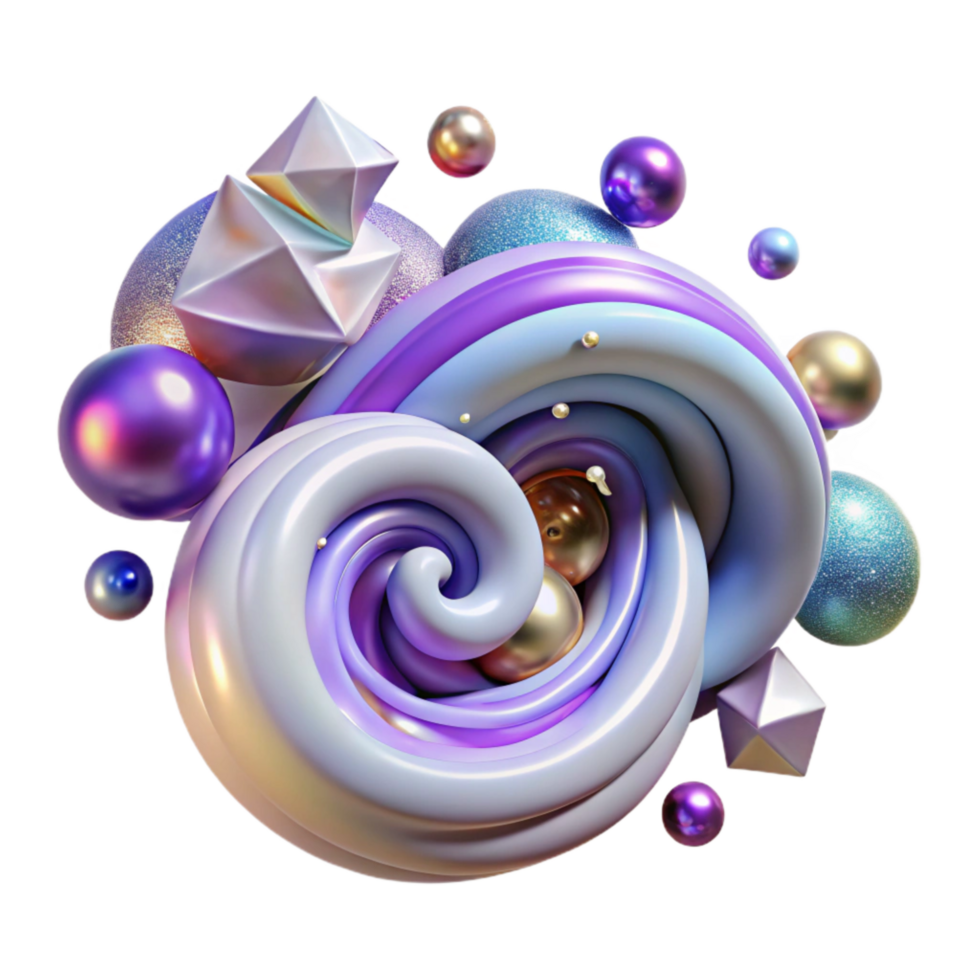 wonderful rustic Cosmic Rays Abstract Swirls Isolated on Transparent Background high resolution png