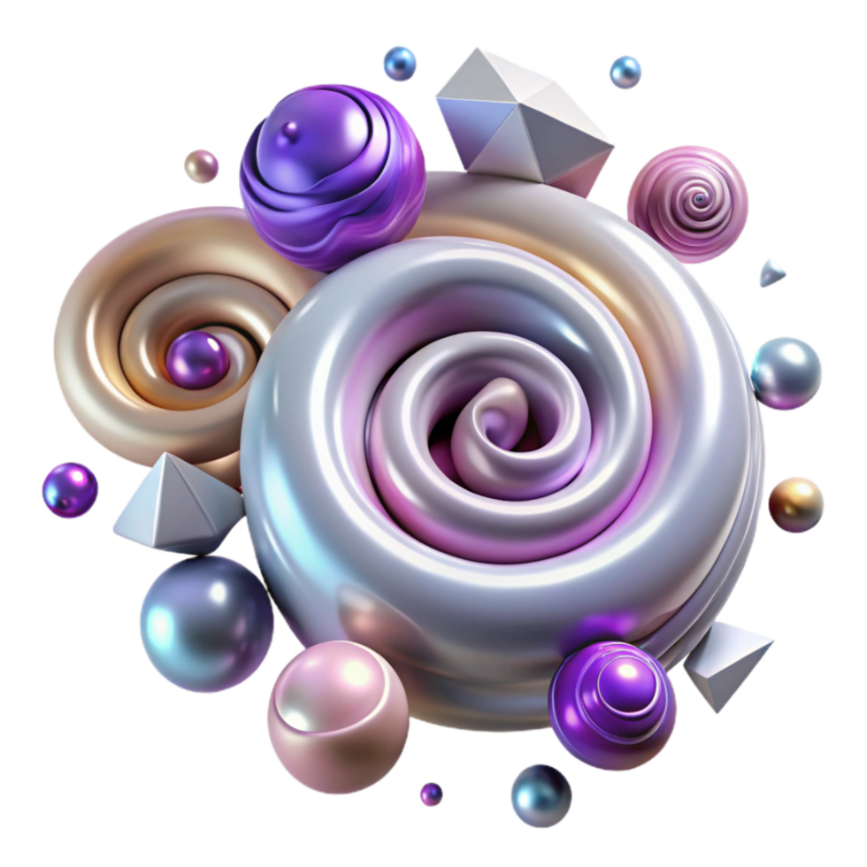 impressive minimalist Cosmic Rays Abstract Swirls Isolated on Transparent Background exclusive png