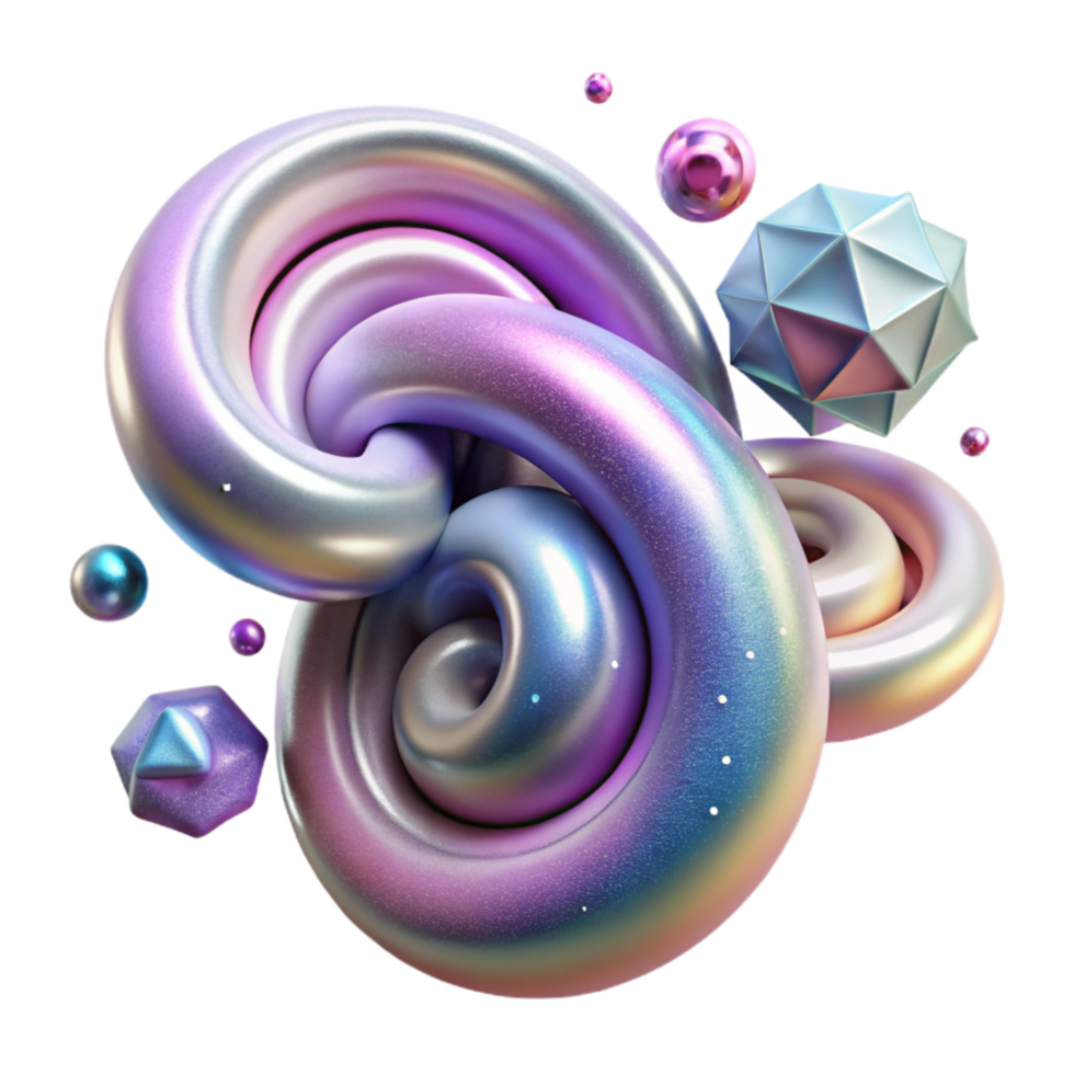 dramatic modern Cosmic Rays Abstract Swirls Isolated on Transparent Background detailed png