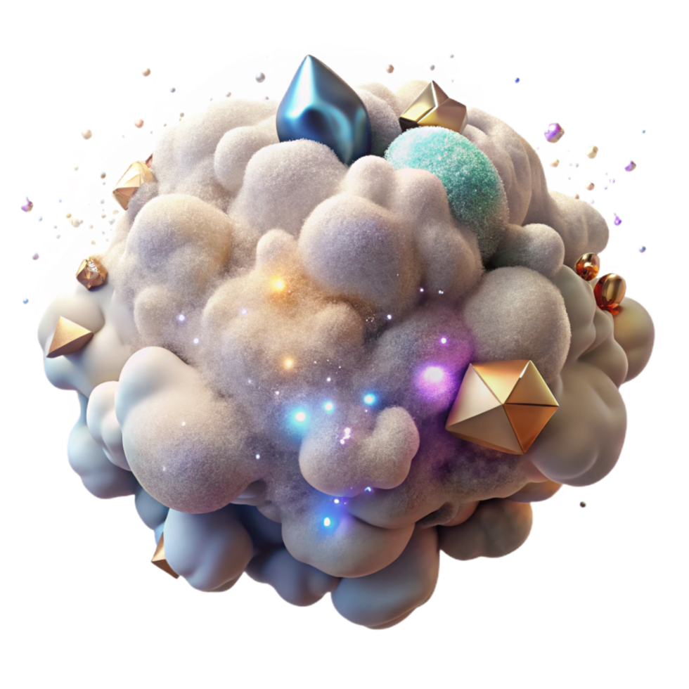 stunning abstract Cosmic Rays Abstract Swirls Isolated on Transparent Background high resolution png