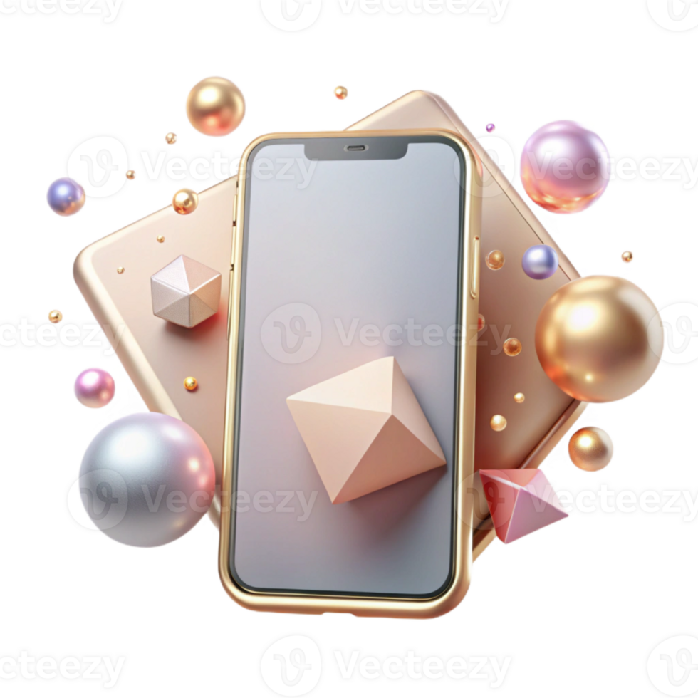 magnificent vintage Mobile Phone Front View with Blank Screen Isolated high resolution png