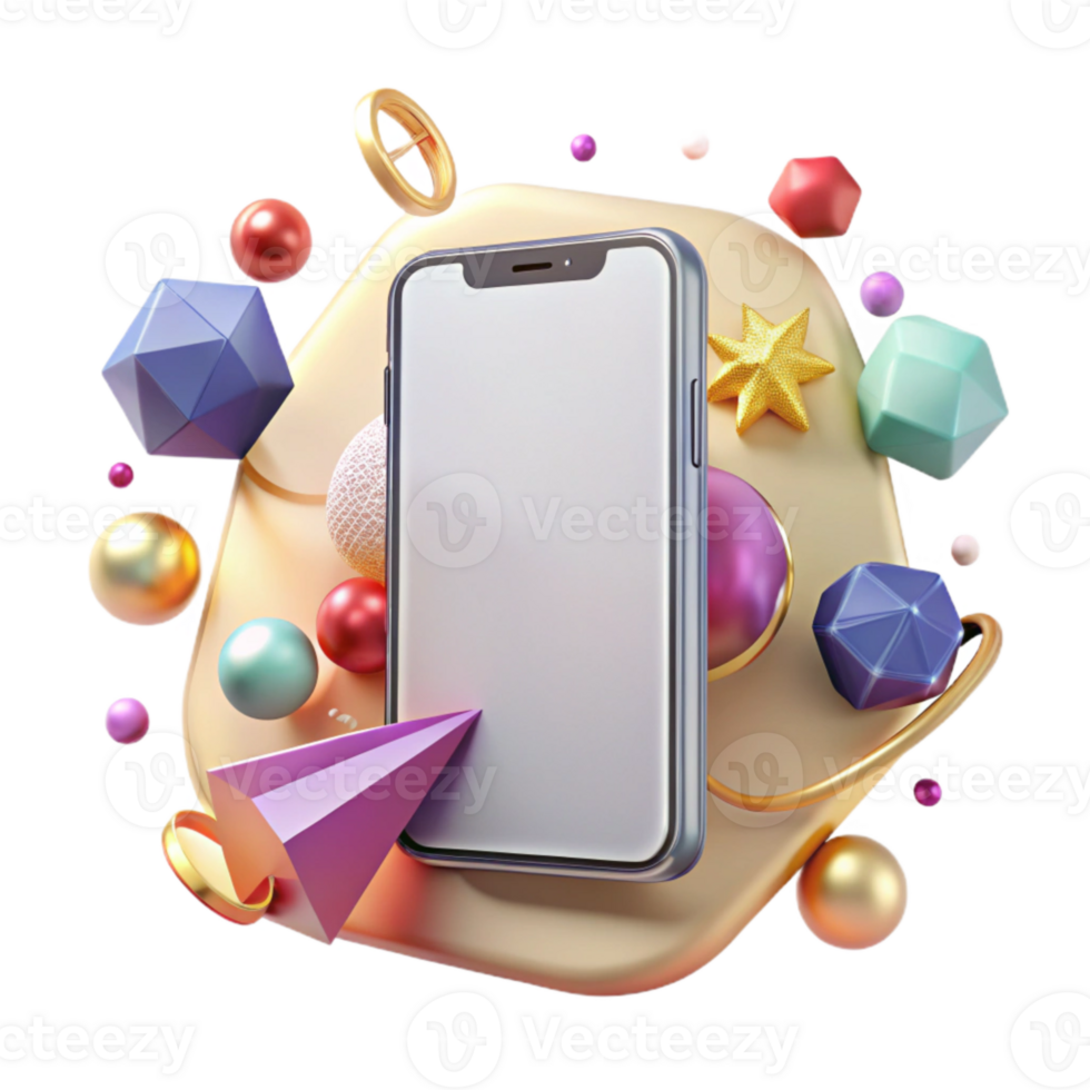 stunning traditional Mobile Phone Front View with Blank Screen Isolated premium png