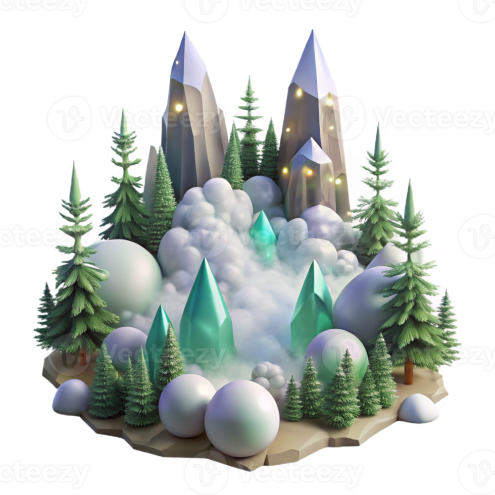 extraordinary traditional Misty Forest Morning Transparent Background Isolated Element original png