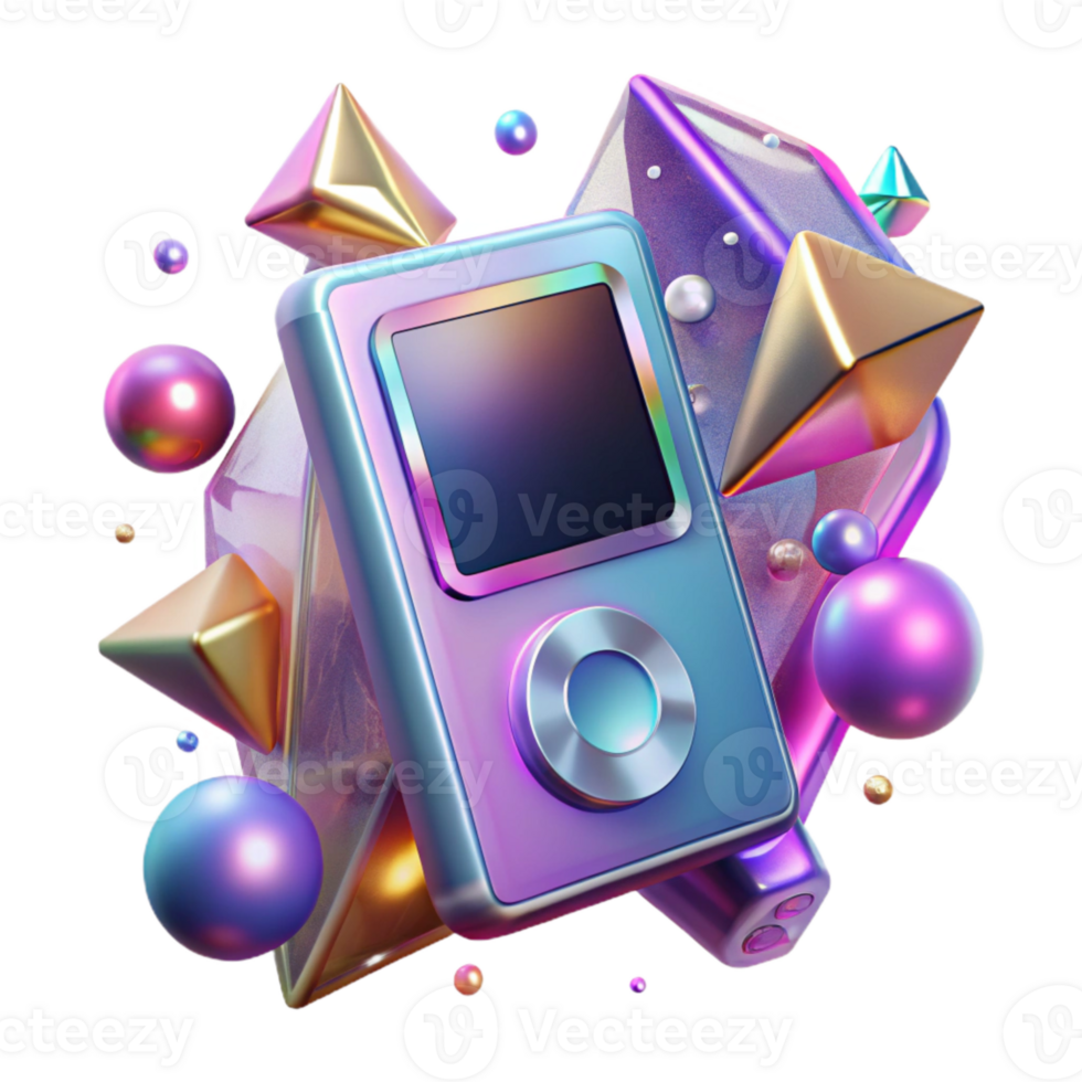 magnificent contemporary Mp3 Player Screen Display Transparent Background detailed png