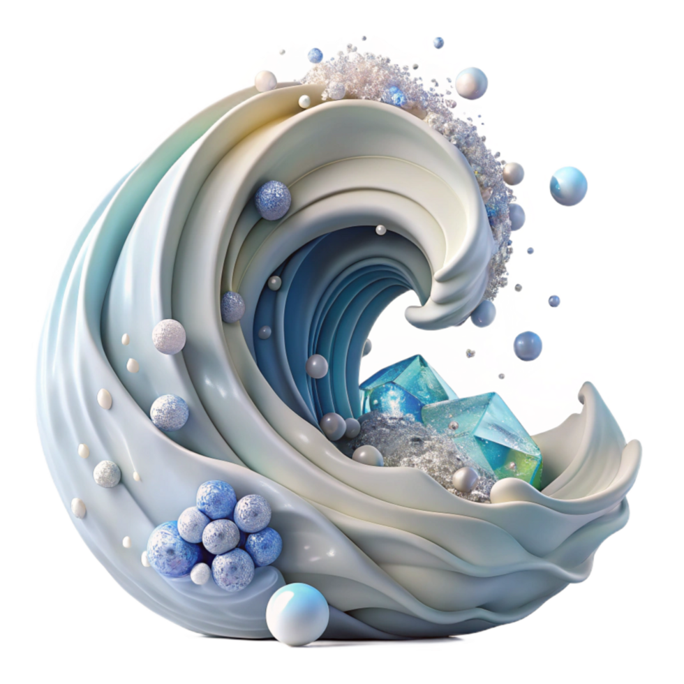 impressive classic Ocean Wave Crashing Transparent Background with White Foam exclusive png