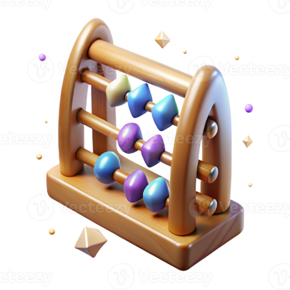 magnificent classic Old Wooden Abacus Side View Transparent Background genuine png