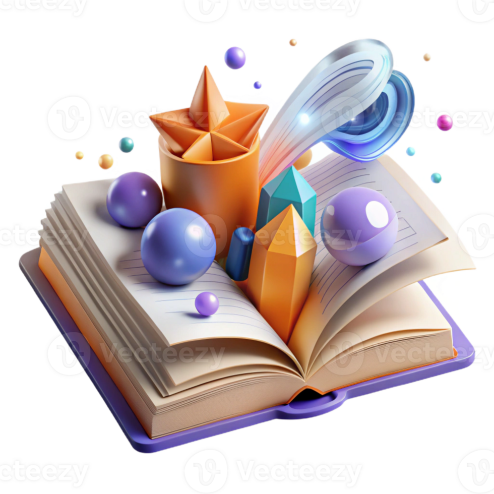 extraordinary rustic Open Book with Bookmark and Turned Pages Cutout authentic png