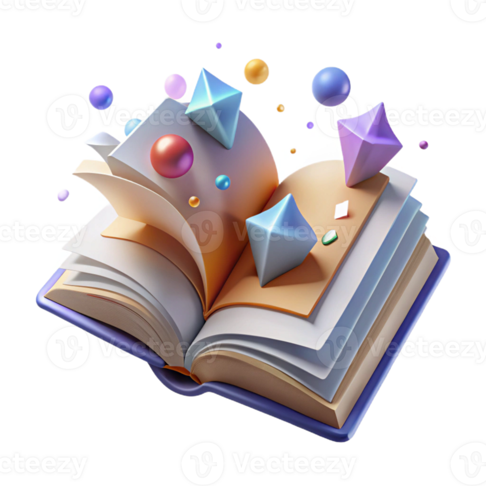 dramatic abstract Open Book with Turned Page Isolated exclusive png