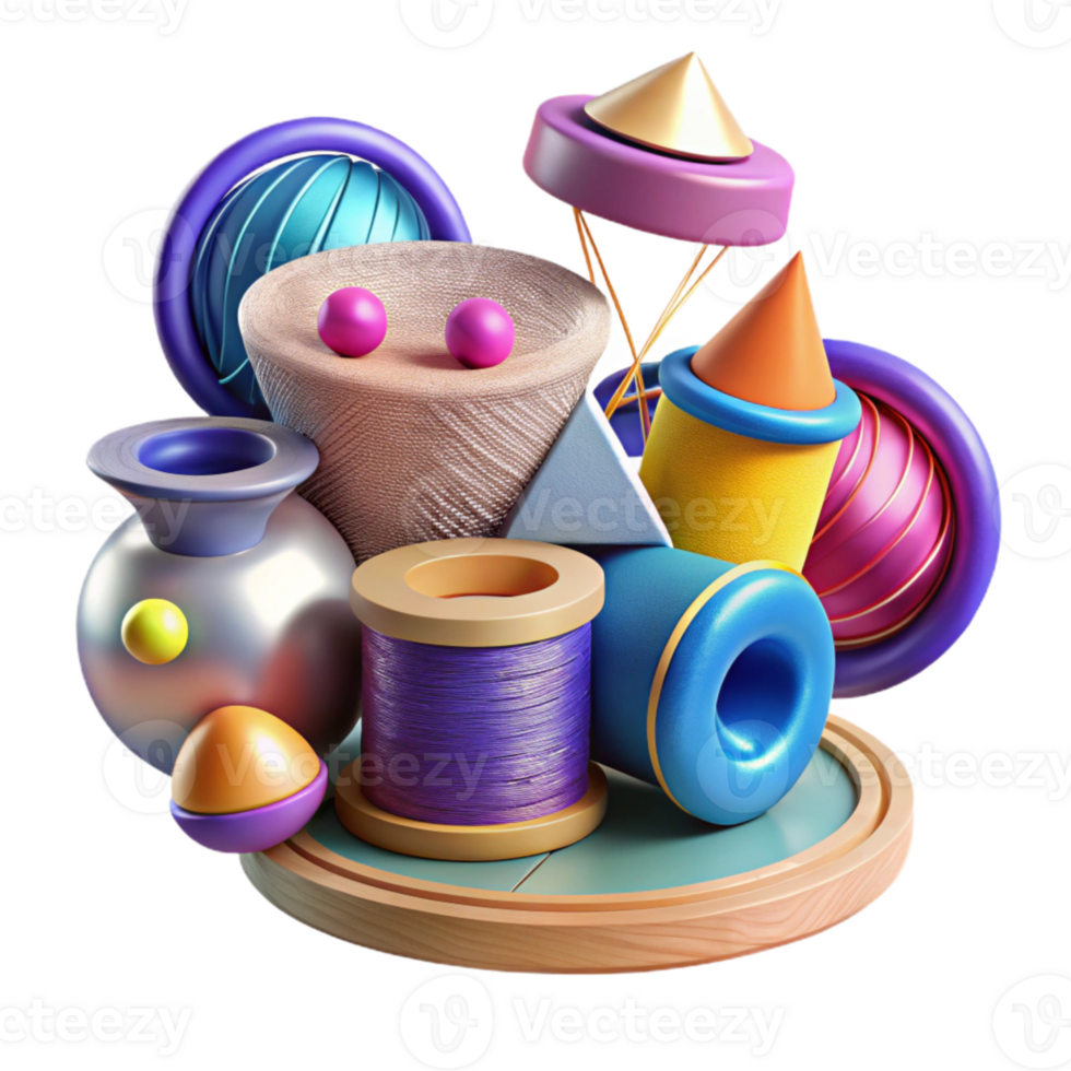dramatic contemporary Organized Thread Spools Cutout Colorful Set high resolution png