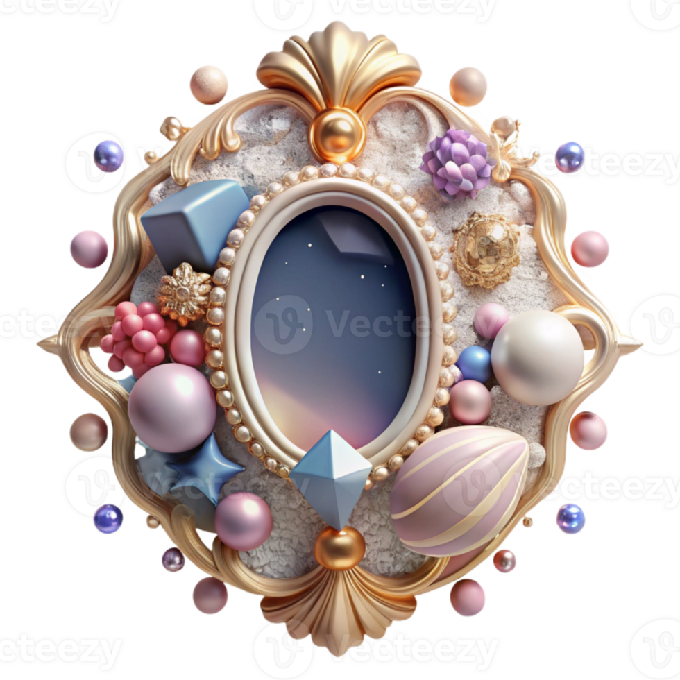 wonderful abstract Ornate Frame Isolated with Vintage Style high resolution png