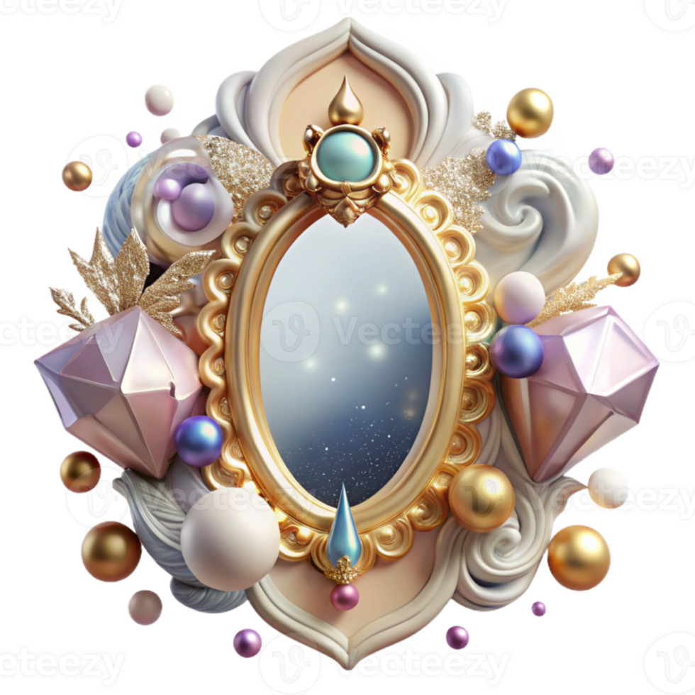 beautiful traditional Ornate Frame Isolated with Vintage Style png