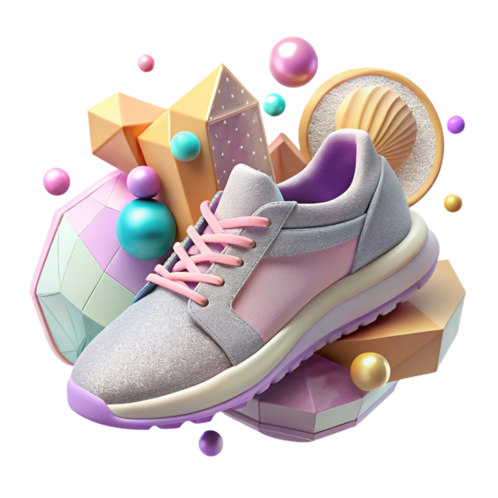 elegant minimalist Pair of Running Shoes Top View Transparent Element high resolution png