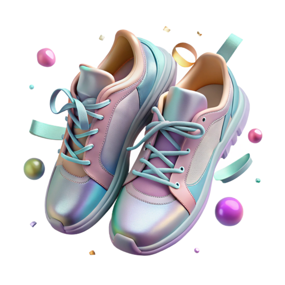 extraordinary modern Pair of Running Shoes Top View Transparent Element authentic png