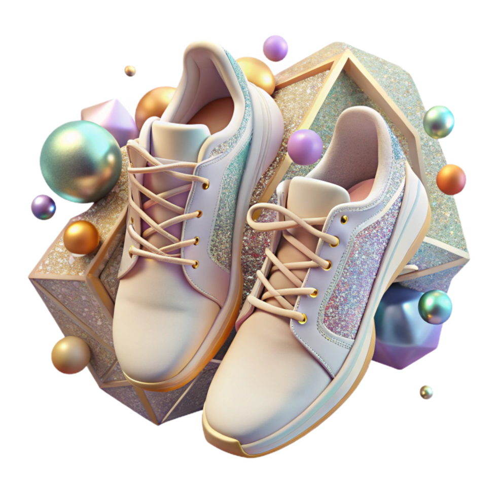 dramatic artistic Pair of Running Shoes Top View Transparent Element png