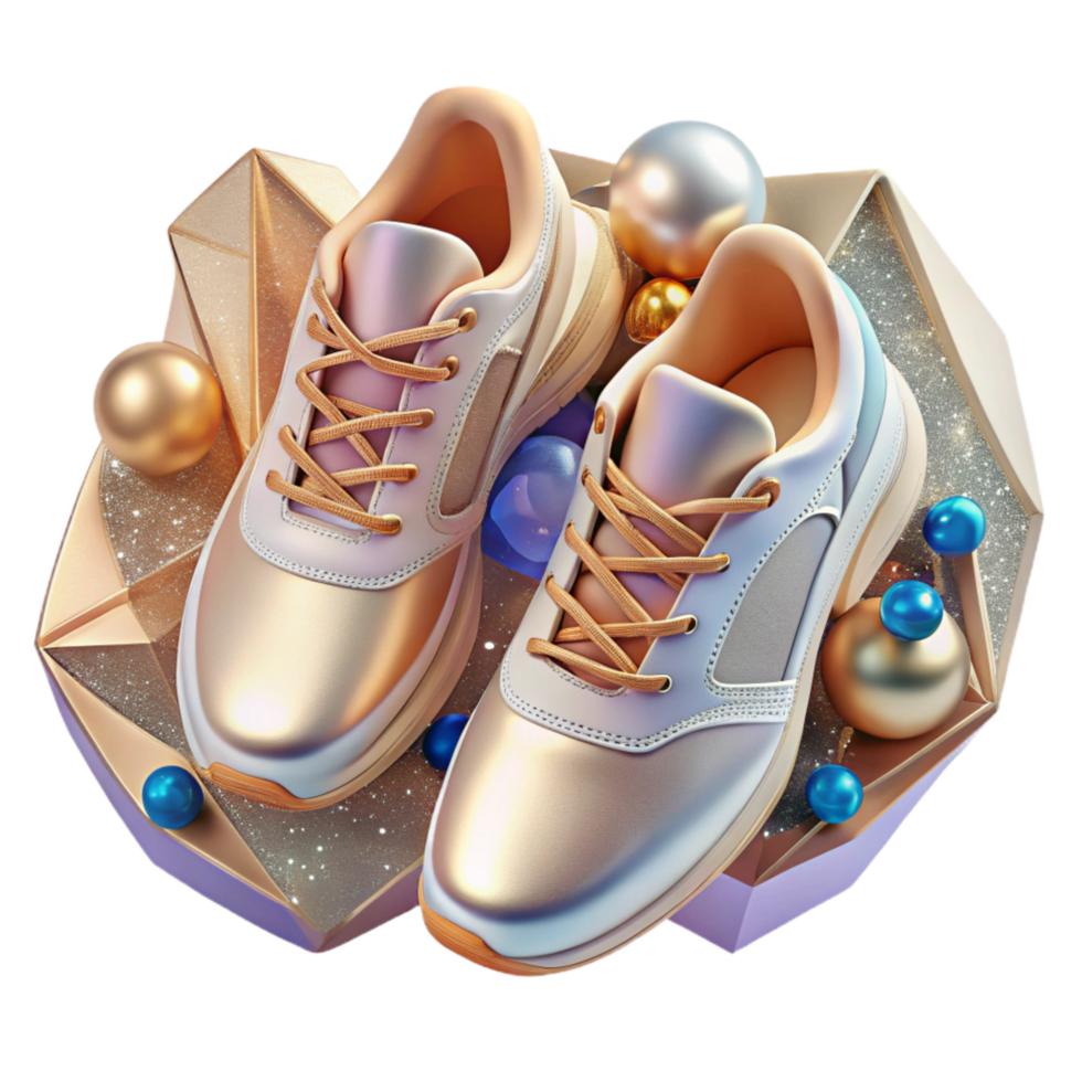 dramatic minimalist Pair of Running Shoes Top View Transparent Element genuine png