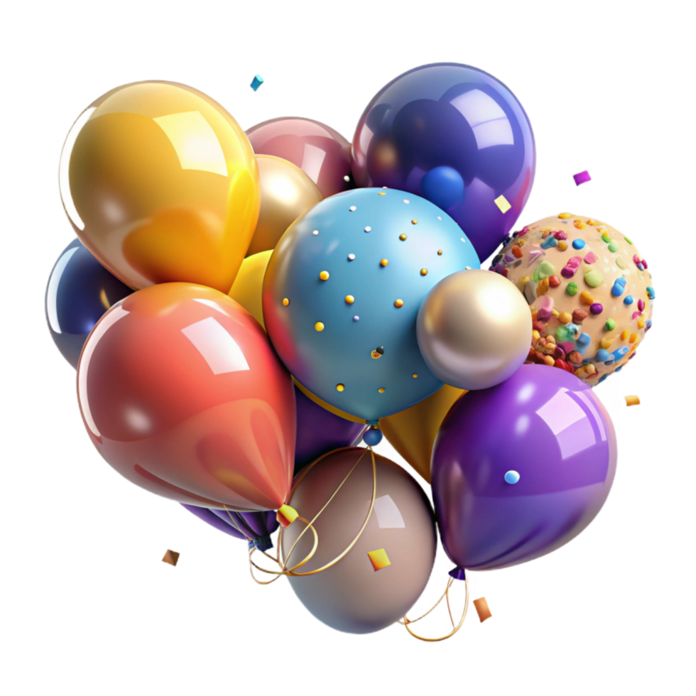 wonderful rustic Party Balloons Colorful Bunch Transparent Cutout png