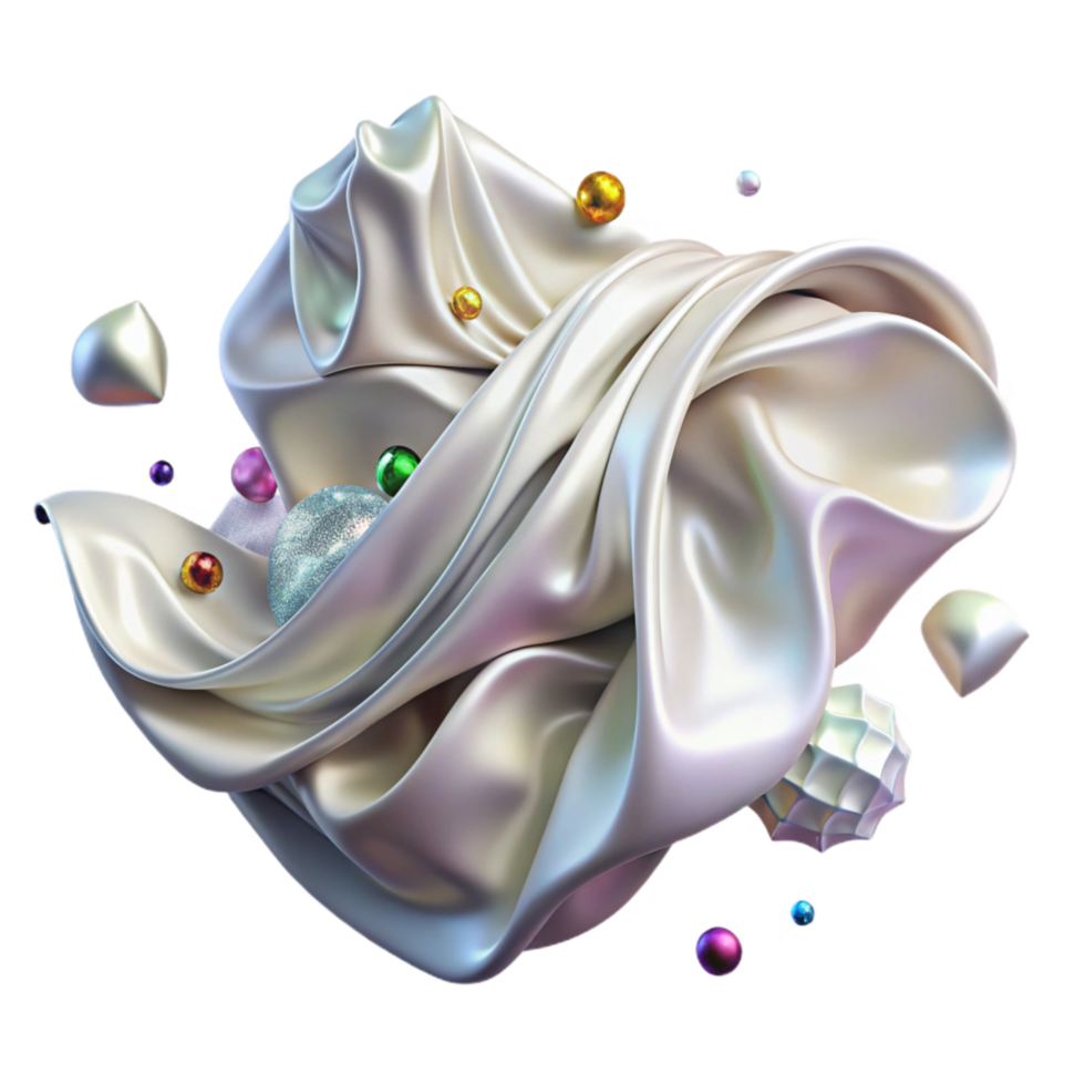 extraordinary rustic Pearl White Silk Fabric with Shimmering Sheen Cutout high quality png