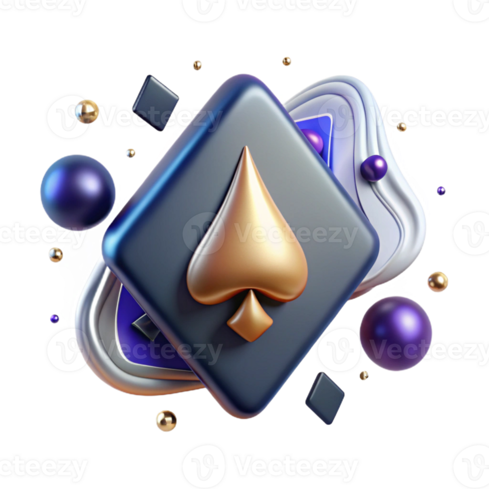 impressive rustic Playing Cards Spades Ace Isolated Element detailed png