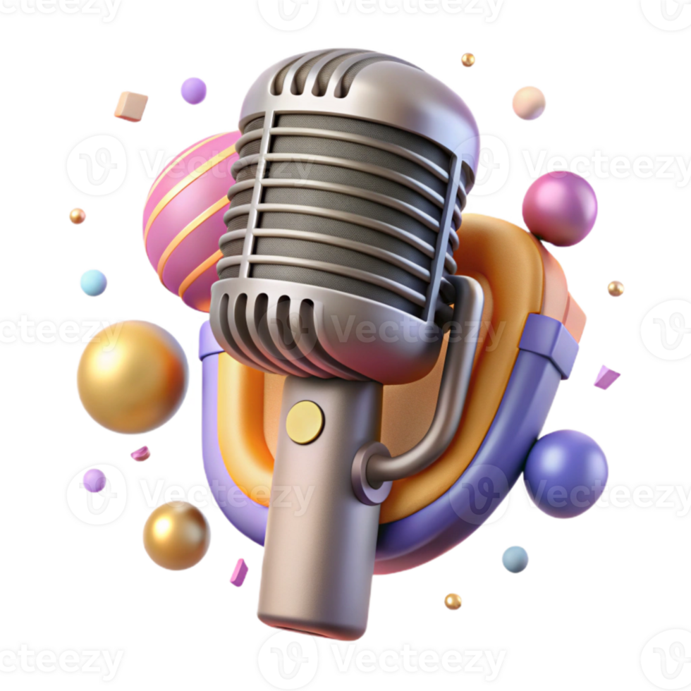 extraordinary creative Retro Microphone Vintage Style Isolated original png