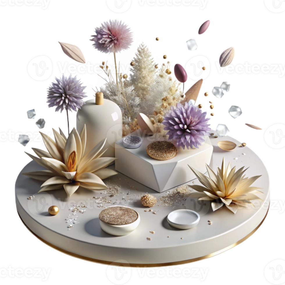 extraordinary contemporary Scattered Dried Flowers on Table Transparent png