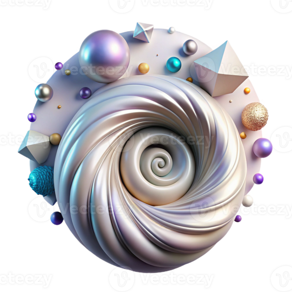wonderful creative Seashell Spiral Pattern Transparent Background high resolution png
