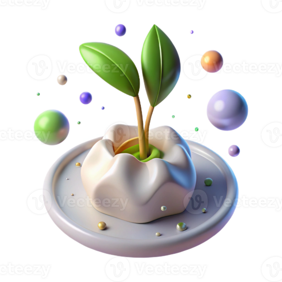 stunning abstract Seedling Sprouting Isolated with Emerging Root original png