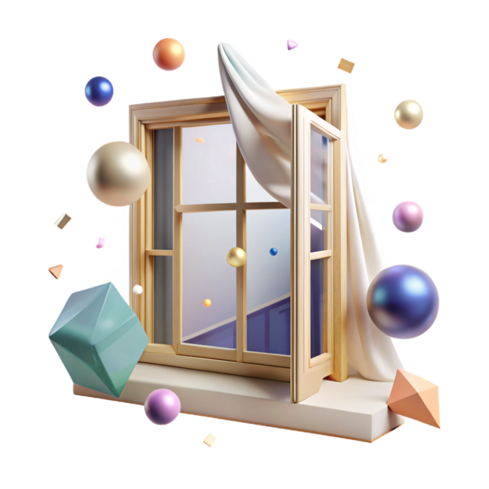 serene contemporary Shadow of a Window Frame Transparent Background high resolution png