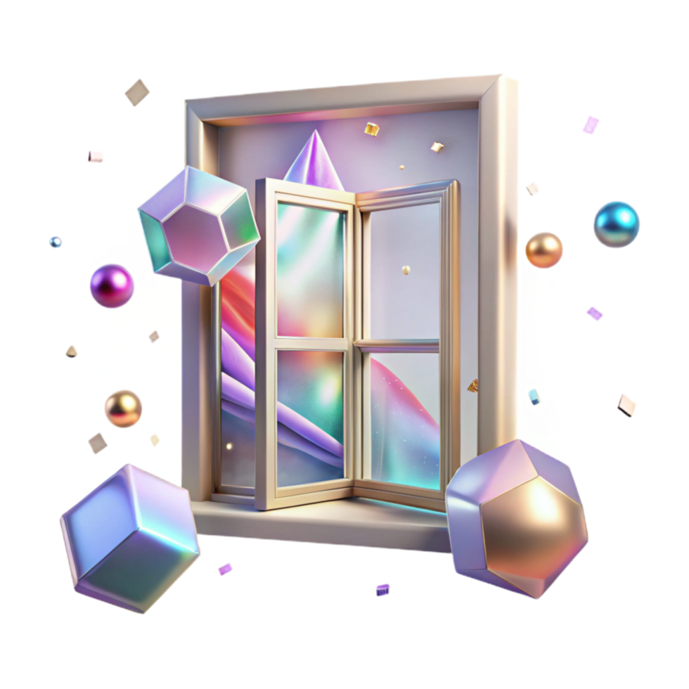 serene artistic Shadow of a Window Frame Transparent Background professional png