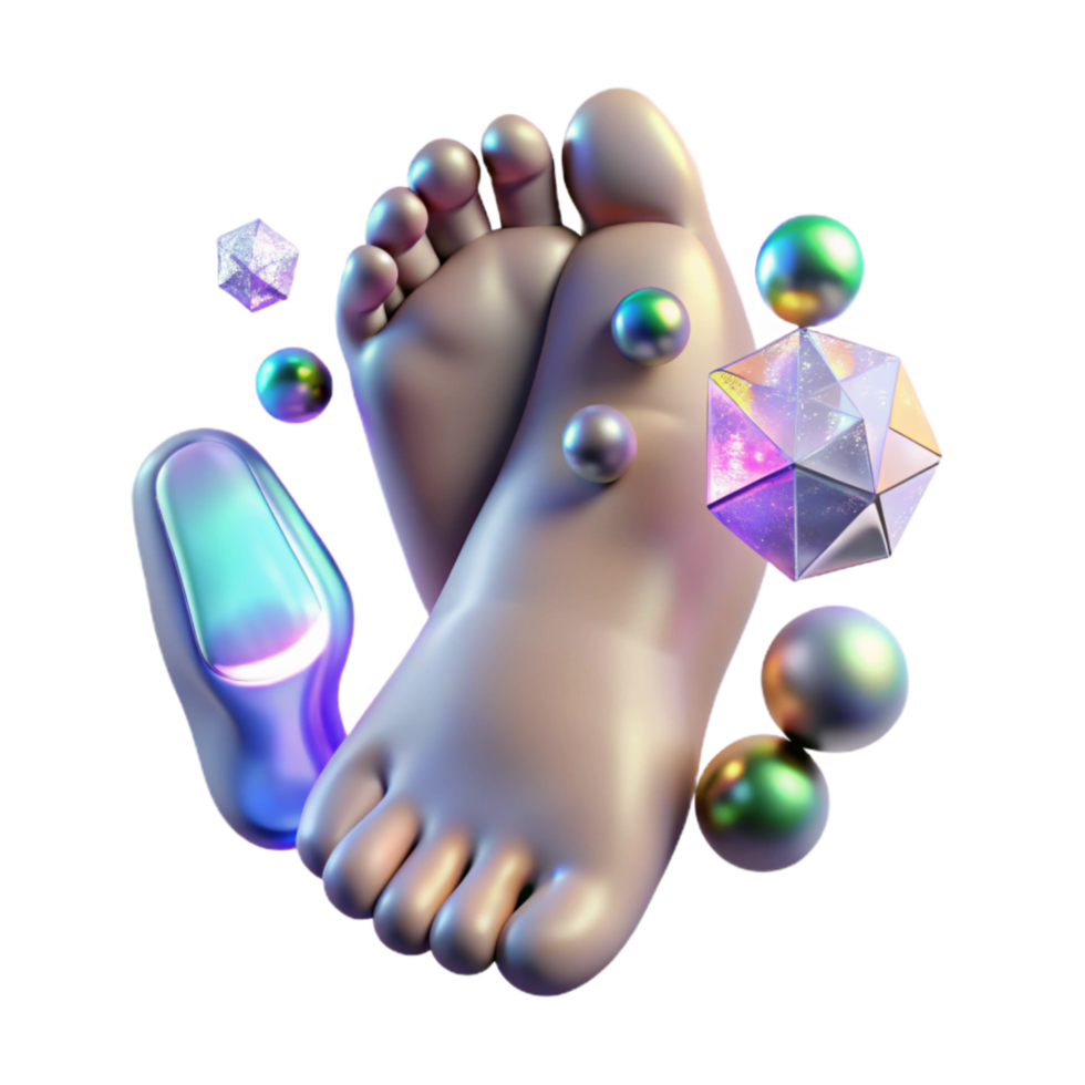 elegant modern Shadow of Human Foot with Toes Transparent Background genuine png