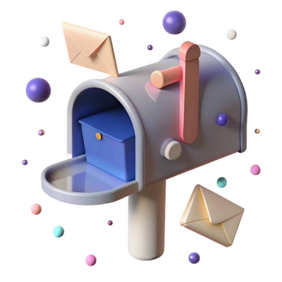 vibrant abstract Shadow of Mailbox with Flag Up Transparent Background high quality png