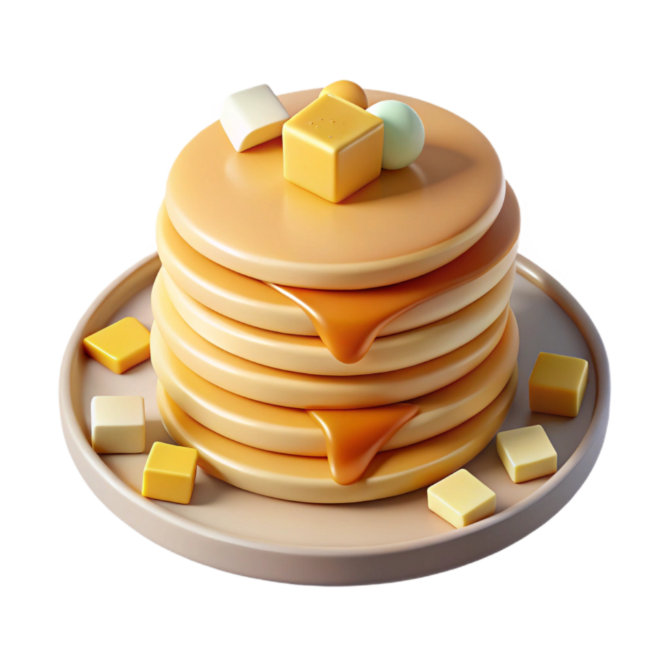 extraordinary abstract Stack of Pancakes with Syrup Dripping Cutout professional png