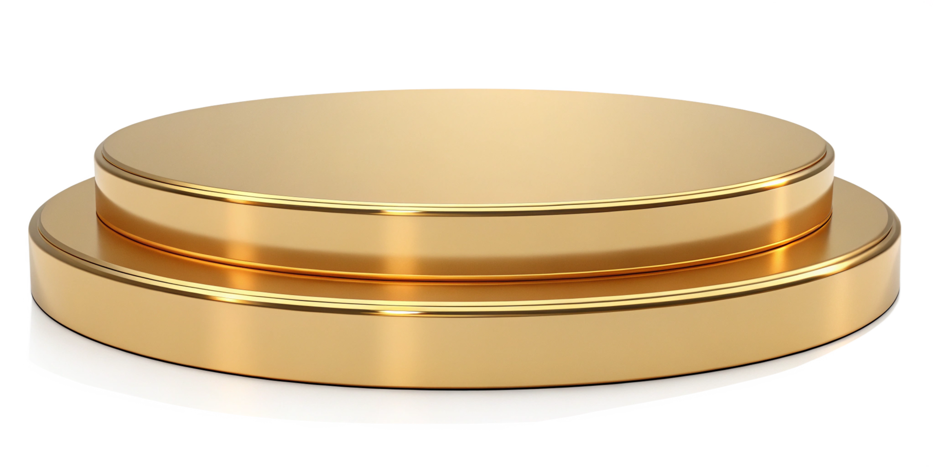 TwoTiered Golden Pedestal Display Stand for Awards or Products png