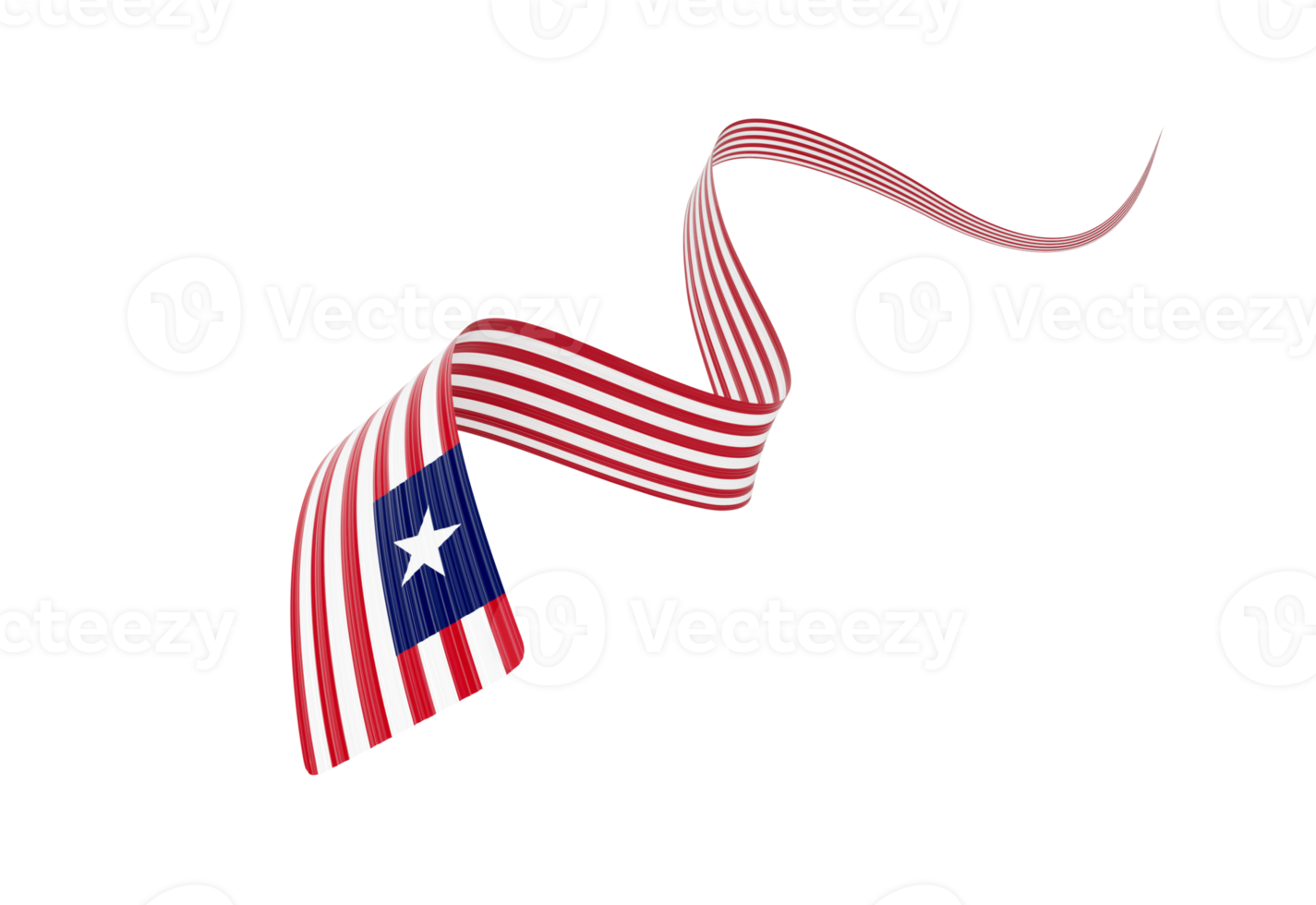 3d Flag Of Liberia 3d Wavy Shiny Liberia Ribbon Flag On 3d Illustration png