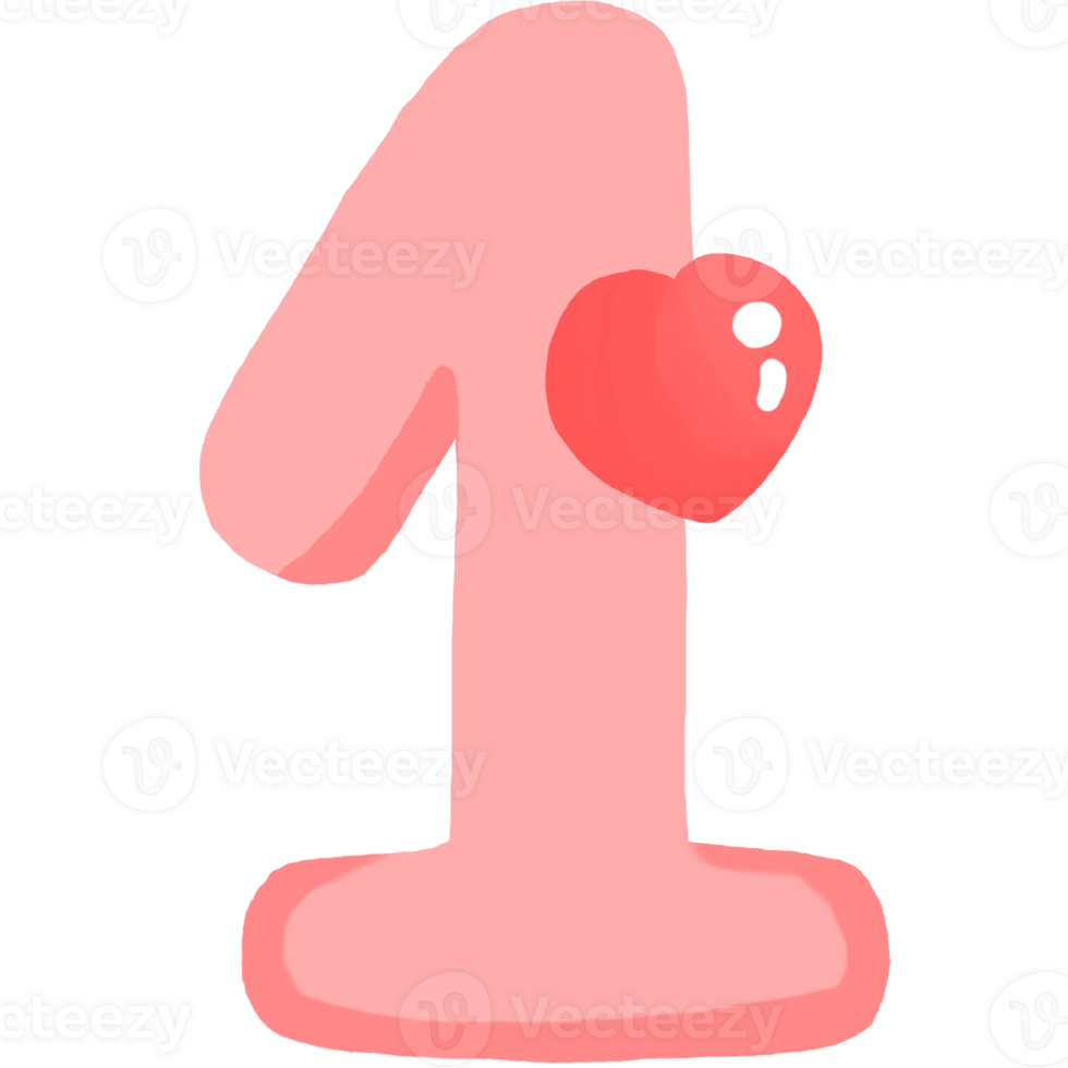 number one clipart on transparent background png
