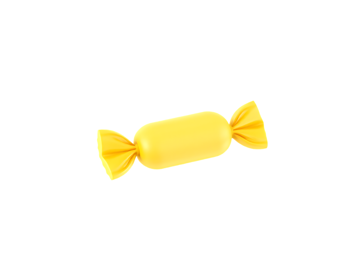 Yellow Candy Isolated on Transparent Background png