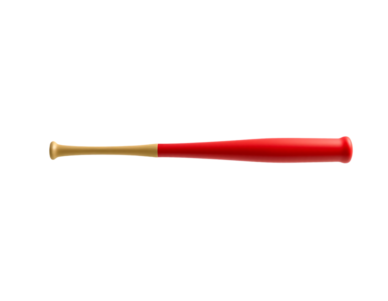 Red and Gold Baseball Bat png