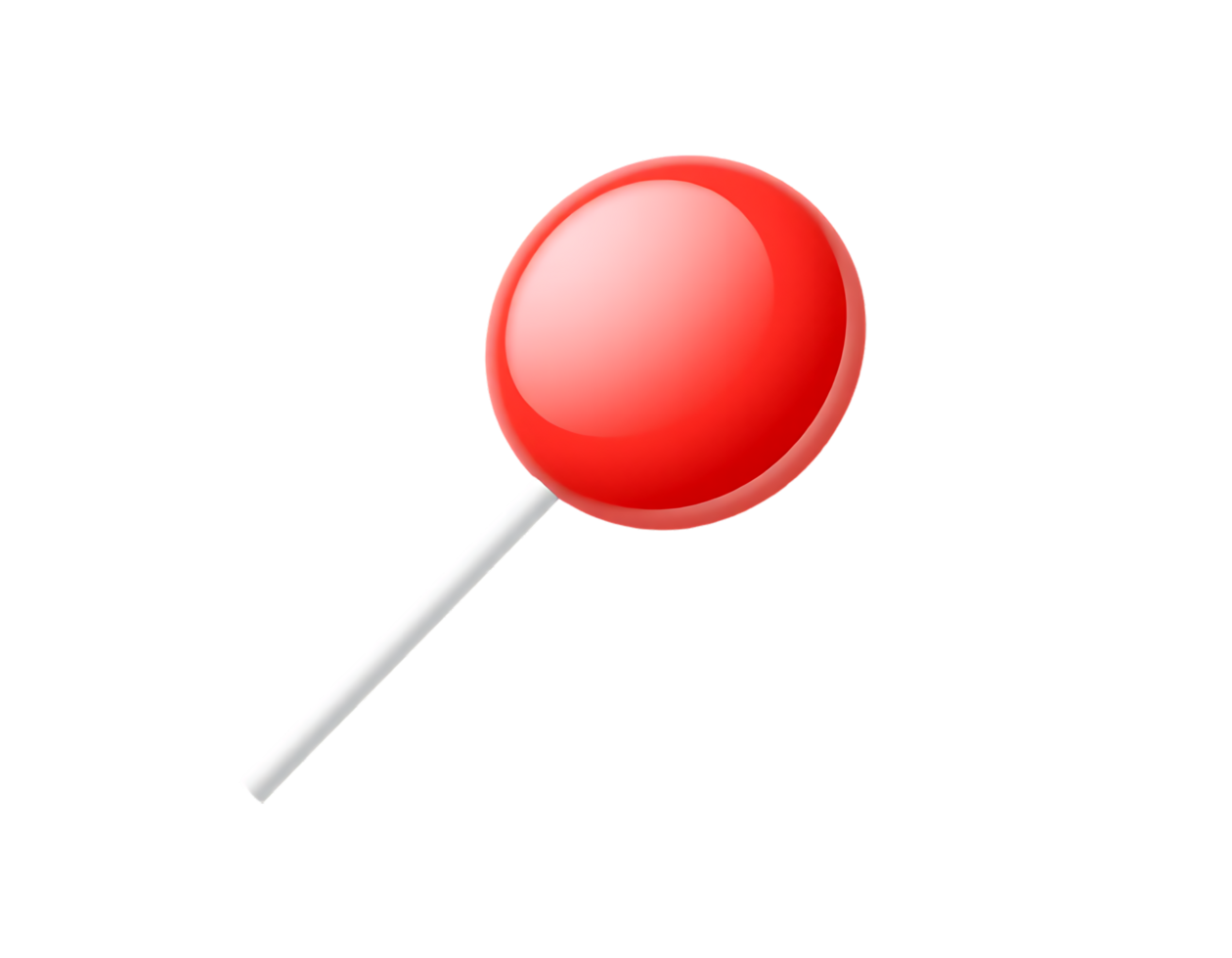 Red lollipop on a stick isolated on transparent background. png