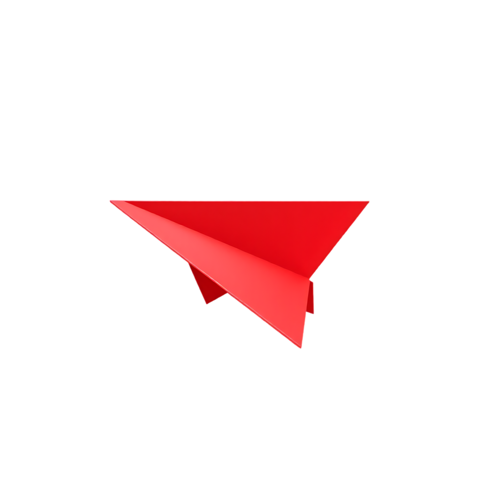 Red Paper Airplane Isolated png