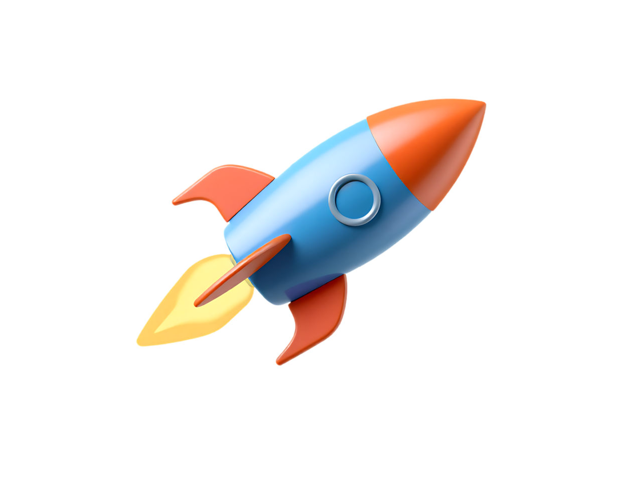 Cartoon Rocket Ship Flying Through Space png