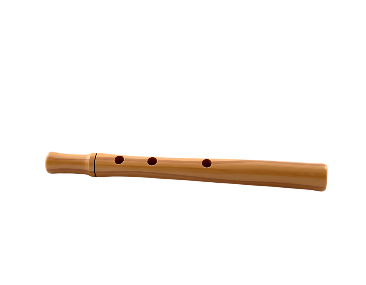 Wooden Flute Isolated on a Transparent Background png