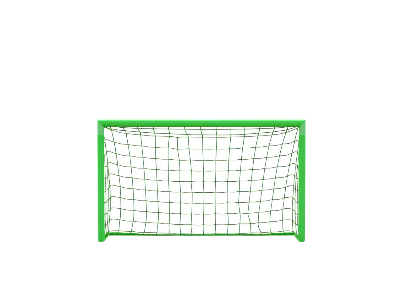 Soccer goal with net and green frame png