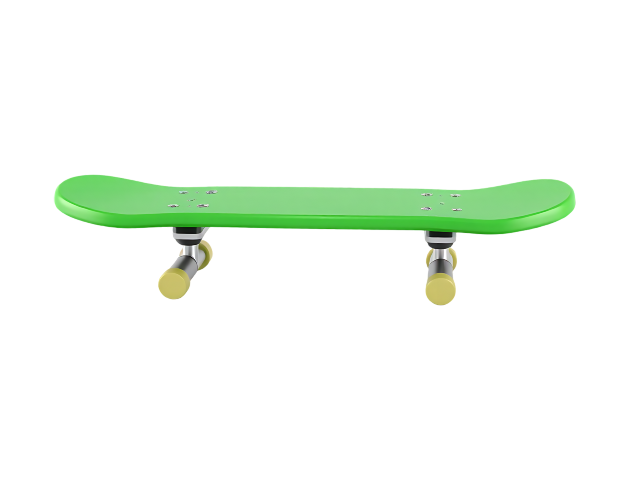 Green Skateboard Isolated on Transparent Background png