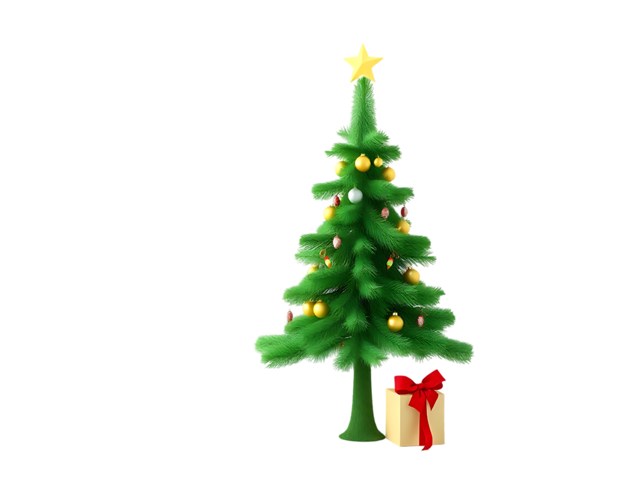Festive Christmas Tree with Gifts png