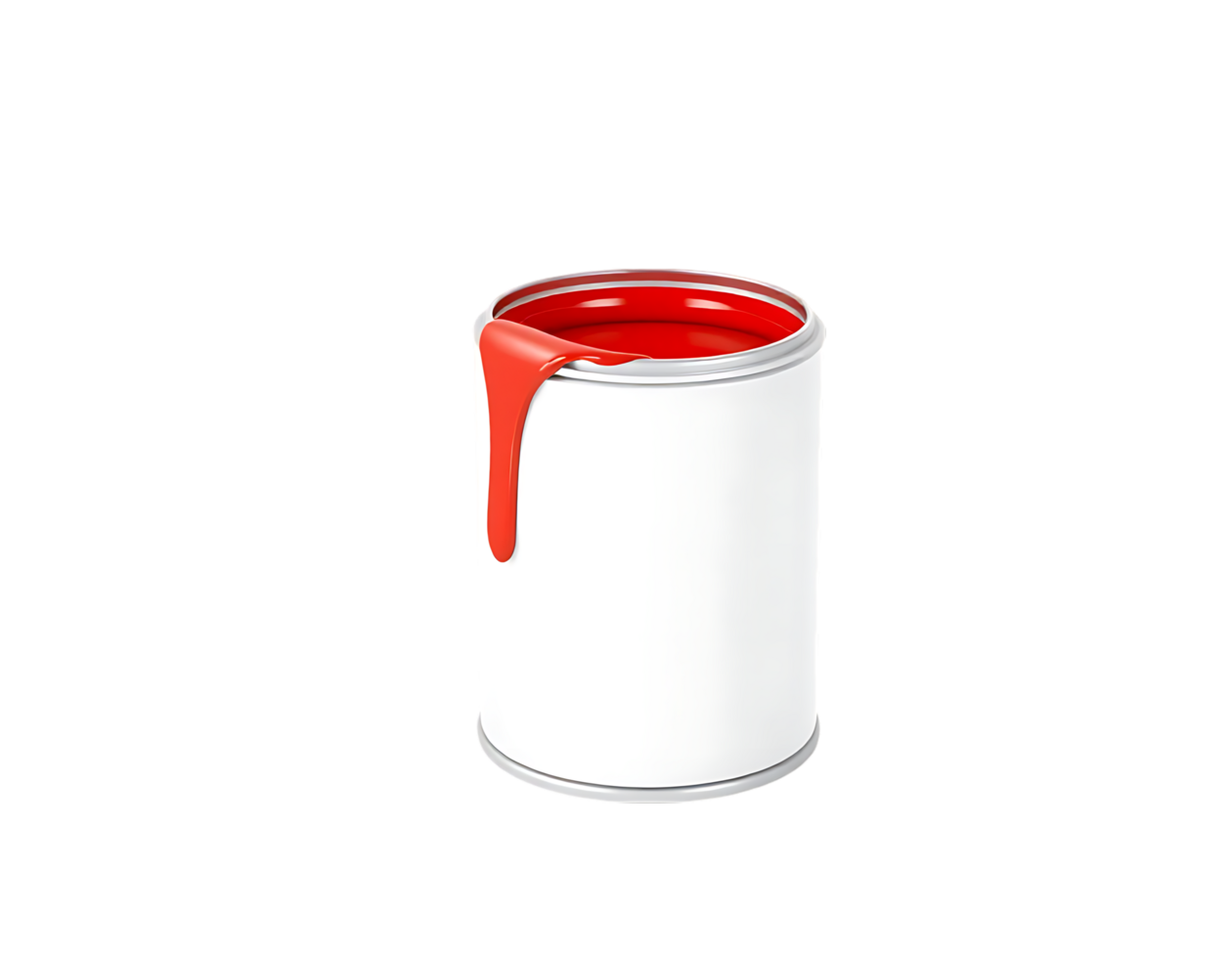 Red Paint Dripping from a White Can png