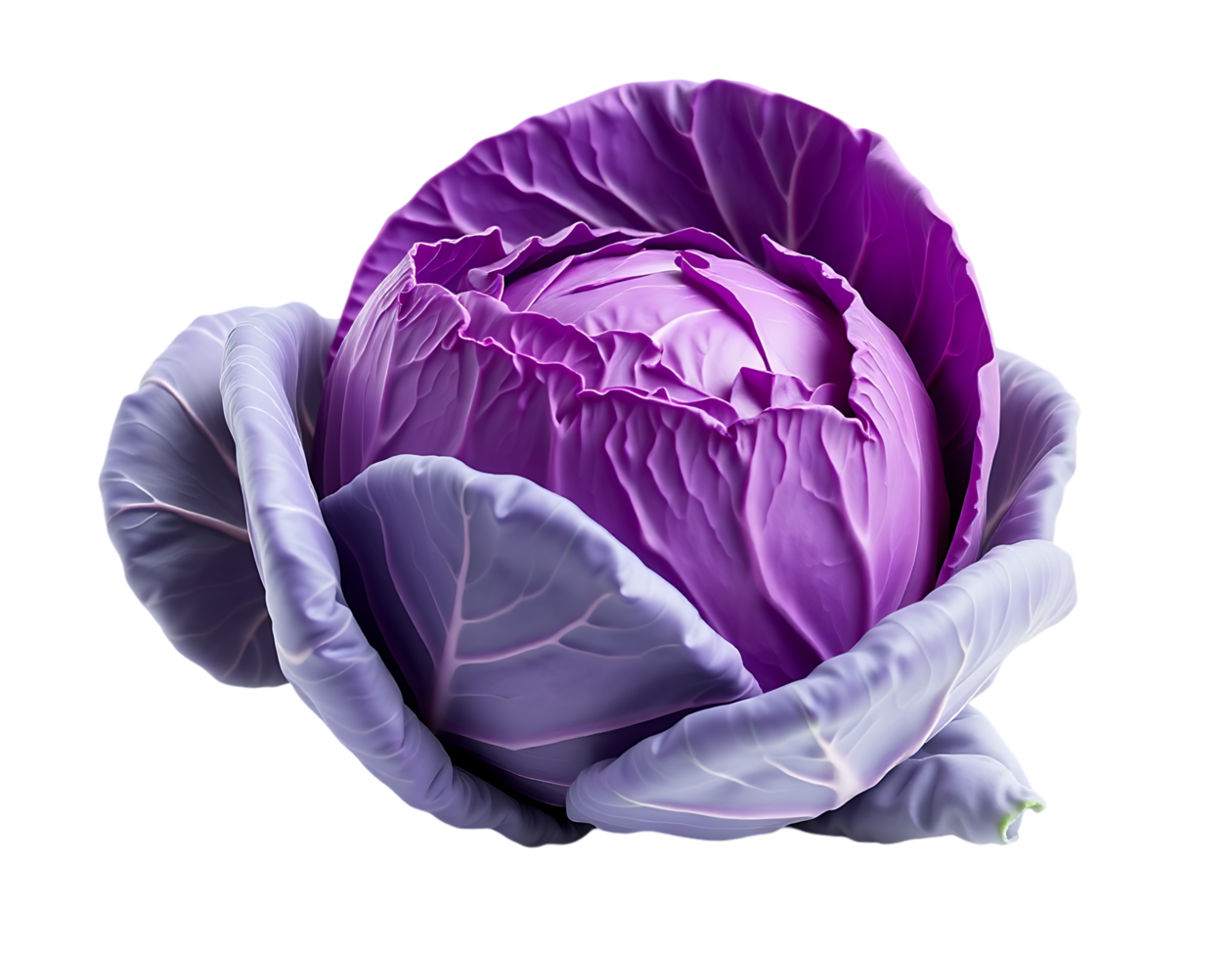 Close-up of a vibrant purple cabbage head png